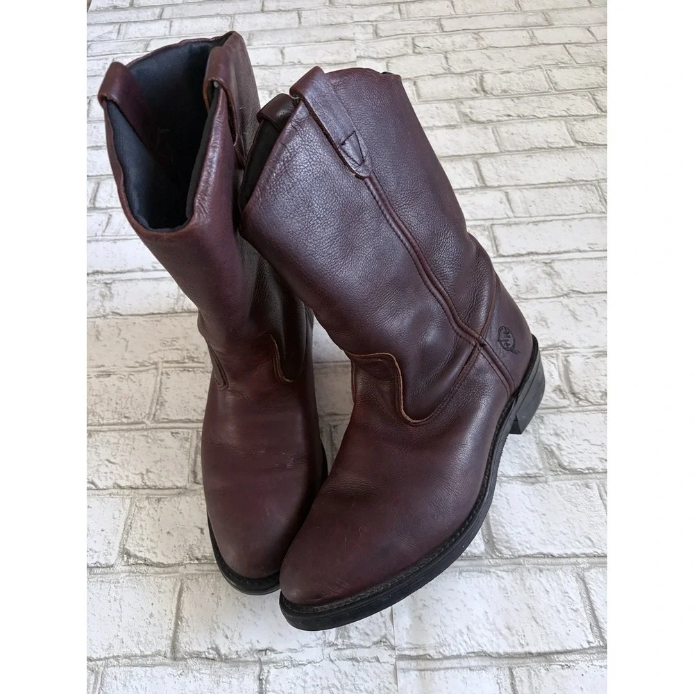 Double H Western Boots Mens 10.5 2E (wide) Brown Leather Round Toe DH2560